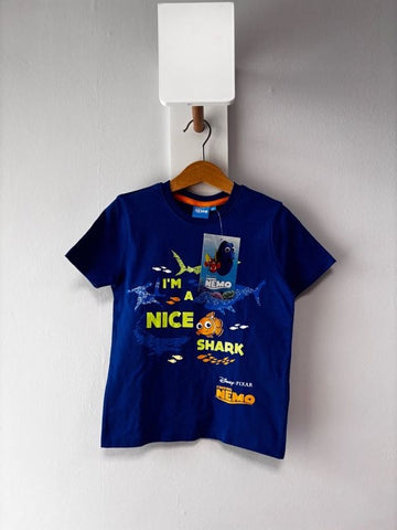 НАситено синя тениска с щампа NEMO с ЕТИКЕТ Disney/104см/3-4г