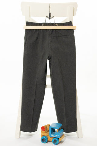 Официален прав панталон с ръб и джобове в графитено сив цвят, M&S/ 5-6г., 116см.