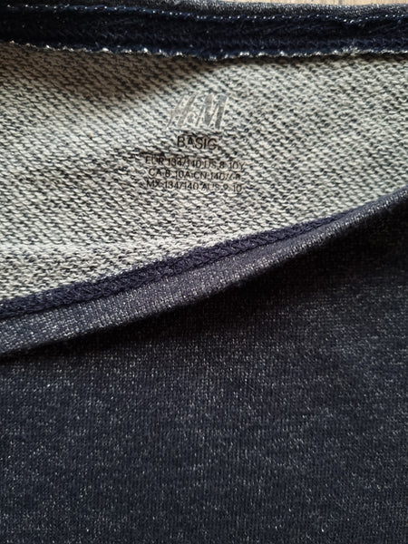 Тъмно синя блуза H&M с блясък /134-140см/10г