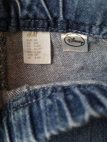 Тъмни дънки H&M Disney/68см/6м