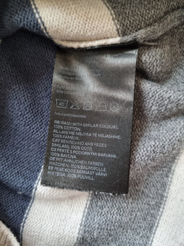 Зимен пуловер в широко райе H&M/74см/6-9м