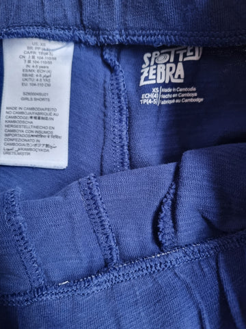 Къси тъмно сини спортни панталони Zebra/104-110см/4-5г