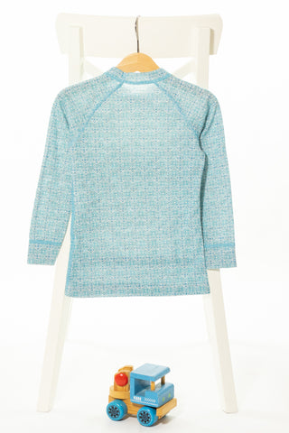 Мека топла термо блуза с дълъг ръкав в сини тонове, CMP/ 3-4г.