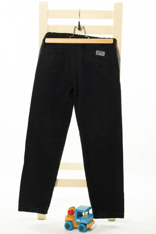 Топъл черен памучен ватиран панталон с джобове, 3 POMMES/ 10г., 140см.