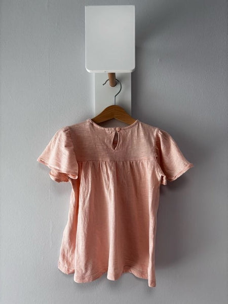 Нежно розова тениска с бродерия OVS Girl/110см/5г