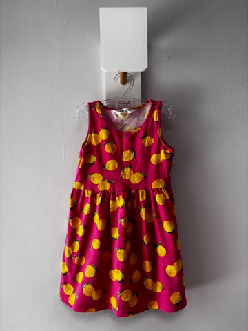 Пинково розова рокля на лимони H&M/4-6г