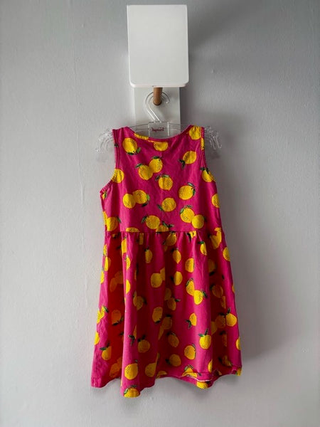 Пинково розова рокля на лимони H&M/4-6г