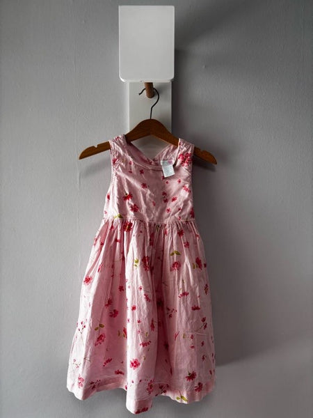 Памучна розова рокля с флорални шарки и коланче Chelsea`s Corner/2г