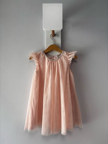 Официална тюлена нежно розова рокля H&M/98см/2-3г