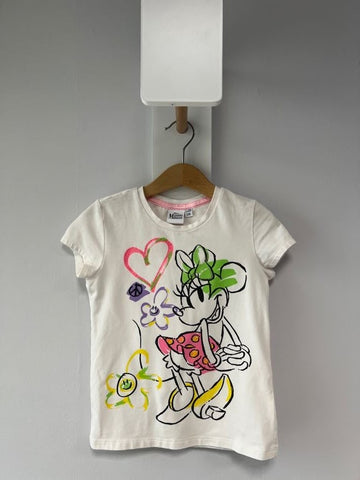Бяла тениска Minnie Mouse/5-6г