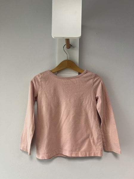 Млечно розова блуза с дълъг ръкав и дантела Carter`s/5г