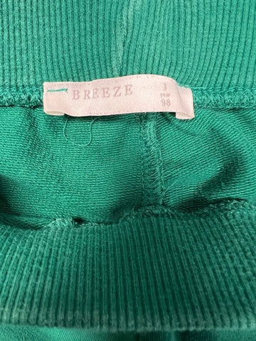 Спортно наситено зелено долнище с надпис BREEZE/3г/98см
