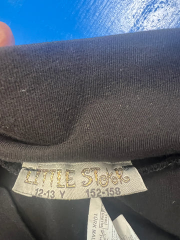 Черни къси панталони с тюлен воал LiTTLE STAR/152-158см/12-13г