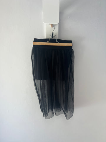 Черни къси панталони с тюлен воал LiTTLE STAR/152-158см/12-13г