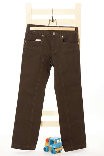 Класически панталон с права кройка в топло наситено кафяво, BENETTON(С ЕТИКЕТ)/ 8-9г., 140см.
