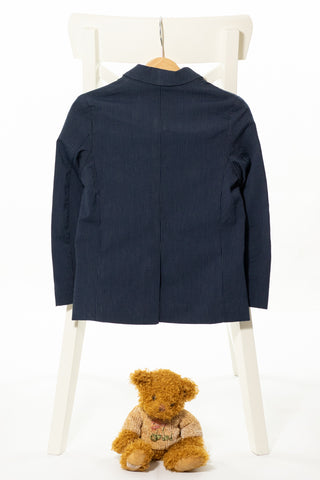 Класическо сако в тъмносин десен с елегантен джоб, IKKS/ 3-4г.