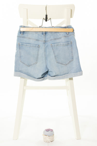 Светлосини дънкови къси панталони с джобове, LC WAIKIKI/ 10-12г., 160-166см.