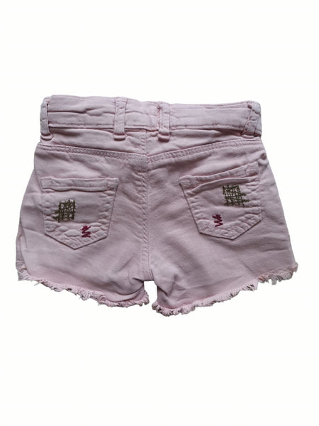 Нежно розови къси дънкови панталони с бродерии  Jack Lions/escabel/18-24м/92см