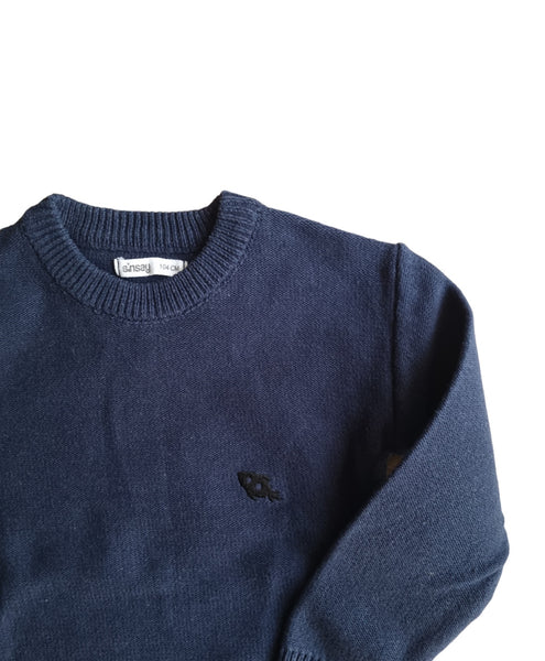 Тъмно син пуловер Sinsay/104 см