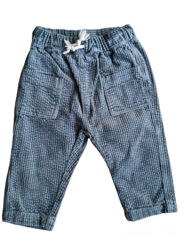 Ментови плътни джинси с връзки H&M/6-9м/74 см