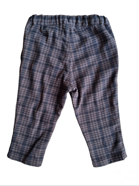 Стилен кариран панталон в кафяво и черно H&M/6-9м/74см