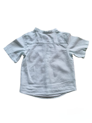 Ленена ризидава риза с къс ръкавH&M/86см/12-18м