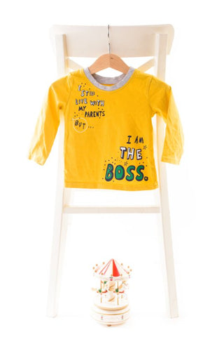 Памучна блуза в слънчево жълто George / 6-9м. (68-74см.)