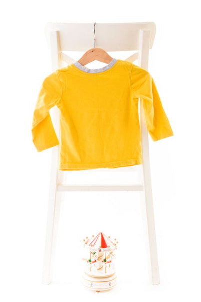 Памучна блуза в слънчево жълто George / 6-9м. (68-74см.)