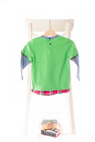 Ефектна блуза в тревисто зелено Catimini / 2г.