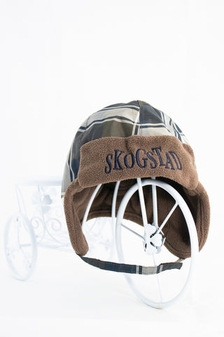 Ватирана зимна шапка с ушанки в кафеви тонове Skogstad