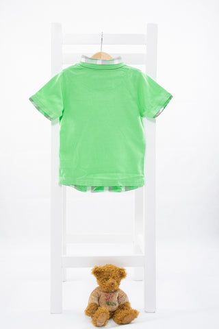 Ефектна зелена тениска с яка на риза  Palomino /3-4г