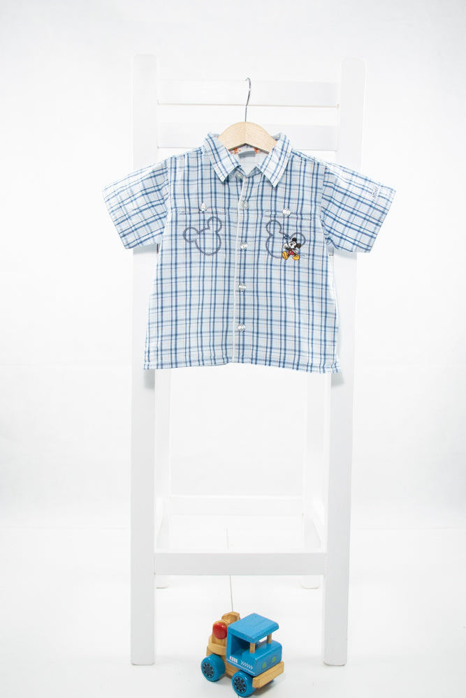 Памучна риза с Mickey Mouse Disney H&M/ 9-12м./ 80см.