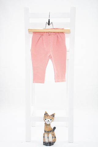 Плътен панталон цвят праскова Zara /6-9м