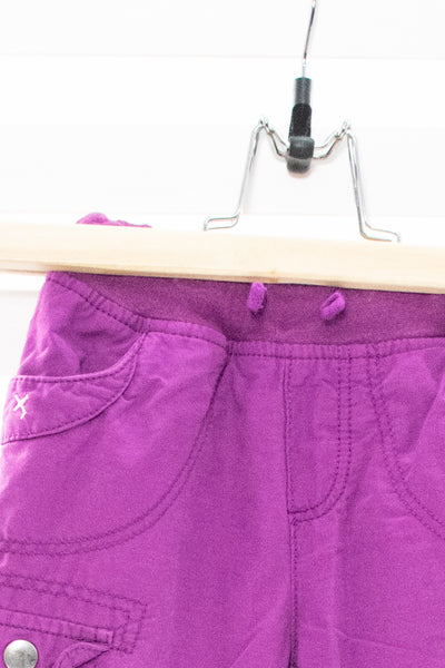 Ватиран панталон в цвят патладжан с джобове и бродерии, LC Waikiki/ 3-4г.