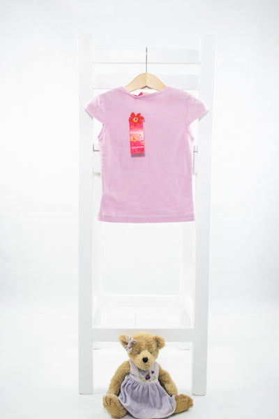 Тениска с къс ръкав във виолетов цвят с апликация фламинго (С ЕТИКЕТ)  MC baby / 2г