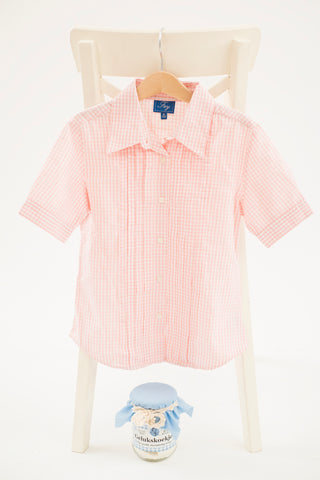 Карирана риза в бледо розово Fay / 8-9г.