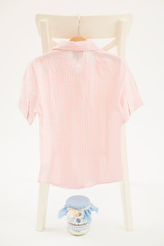 Карирана риза в бледо розово Fay / 8-9г.