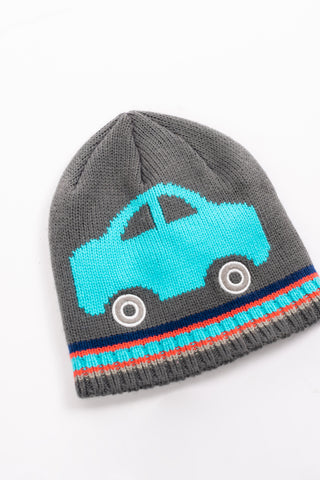 Топла плетена шапка с кола / 9-12м.