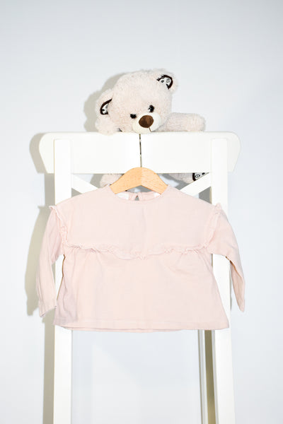 Кокетна блуза в прасковен цвят Zara / 9-12м.