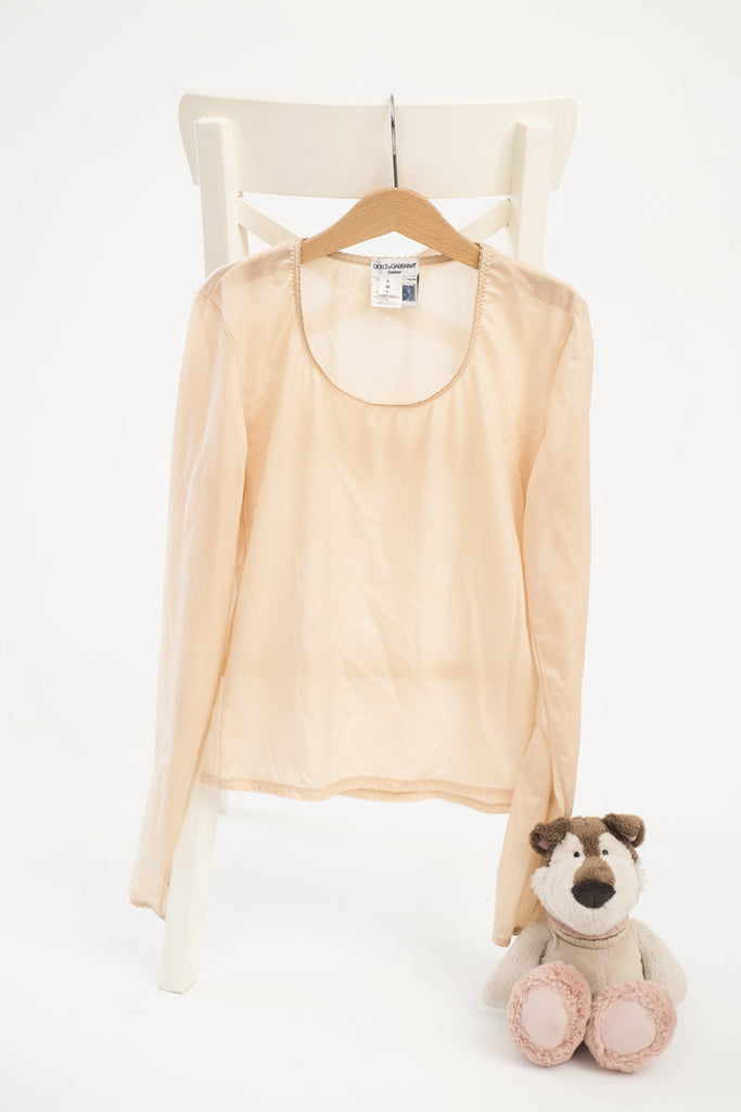 Официална полупрозрачна блуза със златиста нишка, DOLCE&GABBANA / 10-12г.