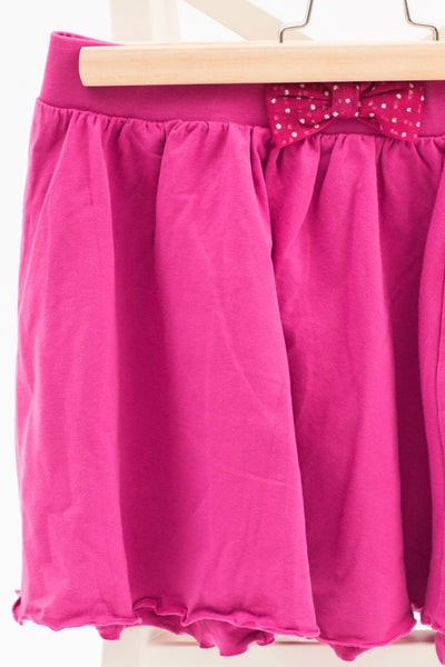 Памучна пола с блестяща панделка в малинов цвят Terranova / 12-13г.