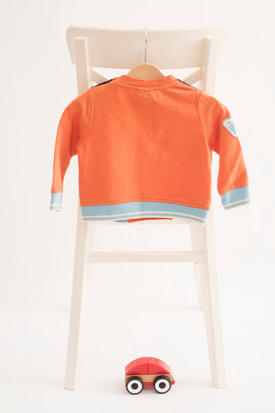 Плътна блуза в тиквено оранжево Champions / 12м.