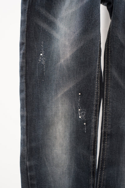 Тесен дънков панталон със семпли блестящи декорации Newness / 5-6г.