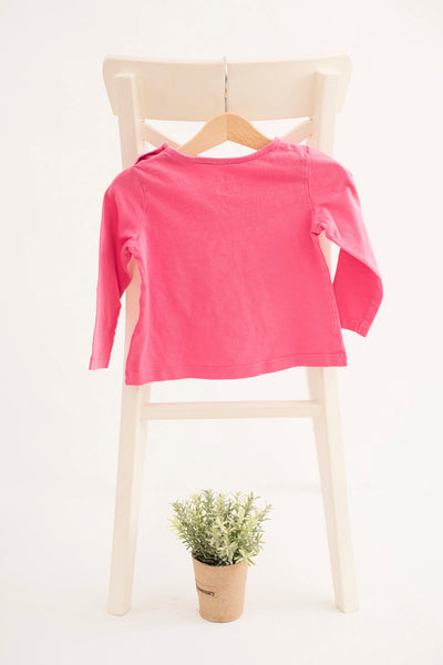 Блуза в розово с надпис щампа Lupilu / 1-2г.