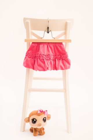 Балонеста пола с къдрички в цикламен цвят Cafei / 1г.