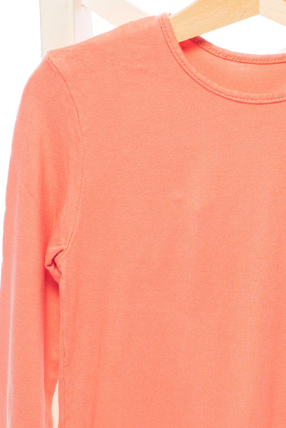 Тънка изчистена блуза в неоново оранжево / 5г.