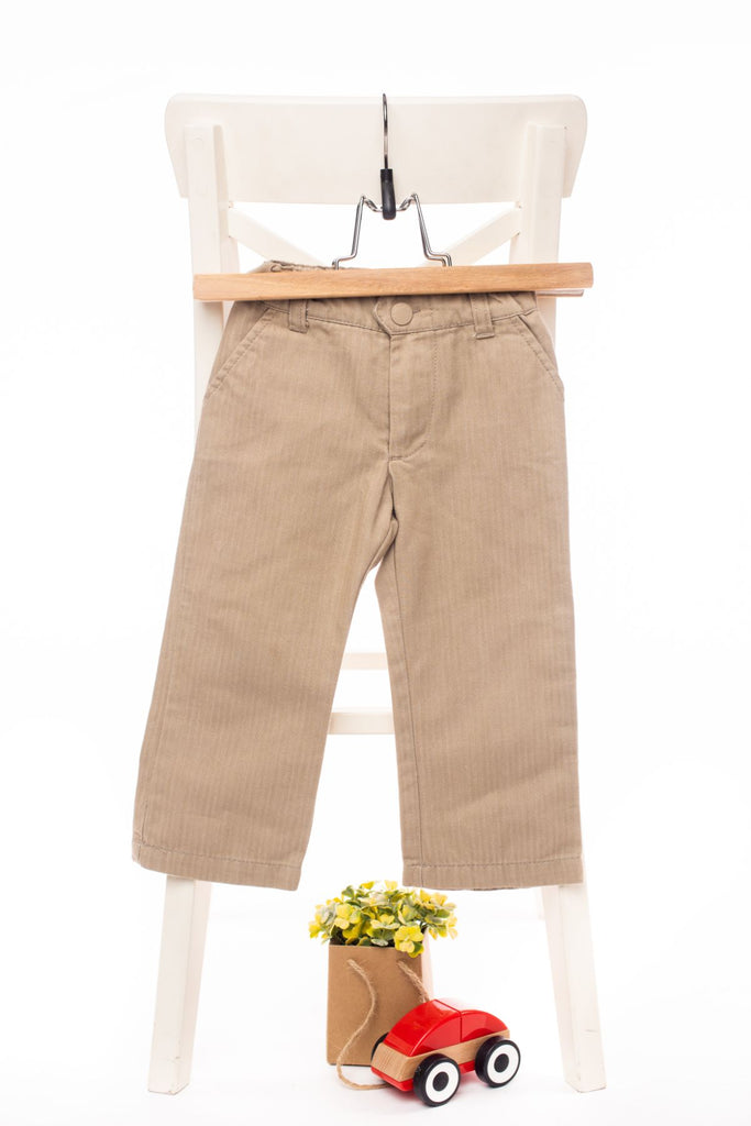 Елегантен панталон в бежов цвят със ситен десен рибена кост Cherokee / 2г.