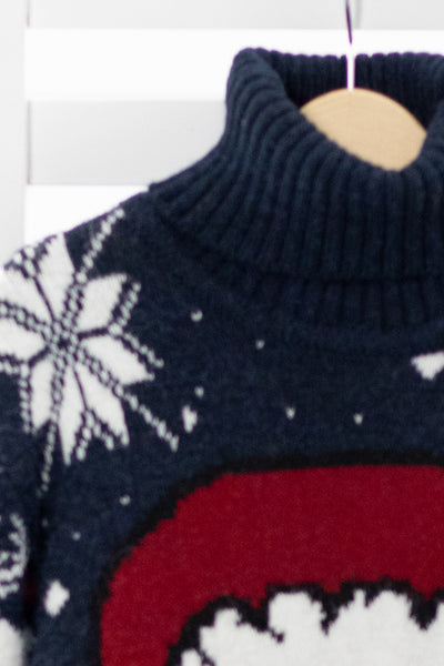 Пуловер тип поло от вълна мерино GZone / 12-13г