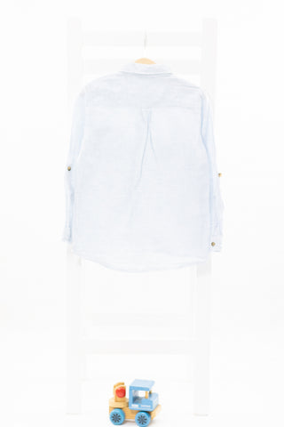 Елегантна риза на синьо бяло райе H&m/5-6г