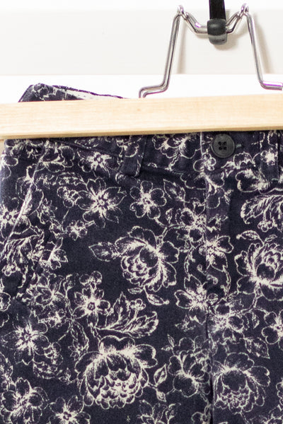 Черни къси панталони на цветя Bonpoint /  2-3г